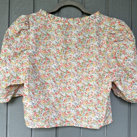 NWOT Levis Square Neck Floral Top M - Picture 5 of 5